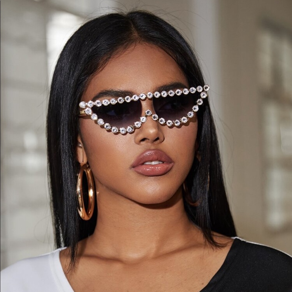 Rhinestone glasses NEVER WORN